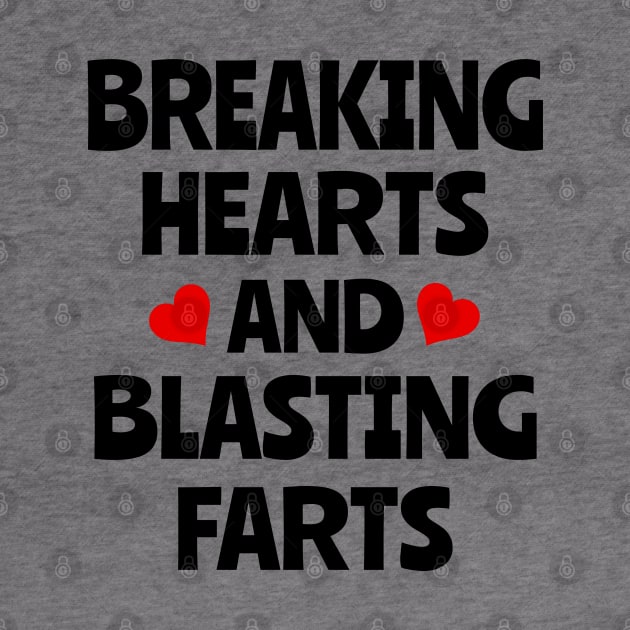 Breaking hearts and blasting farts funny babygrow onesie by TopTees